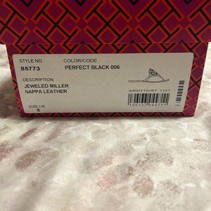 Tory Burch Miller Jeweled Leather Thong Sandals